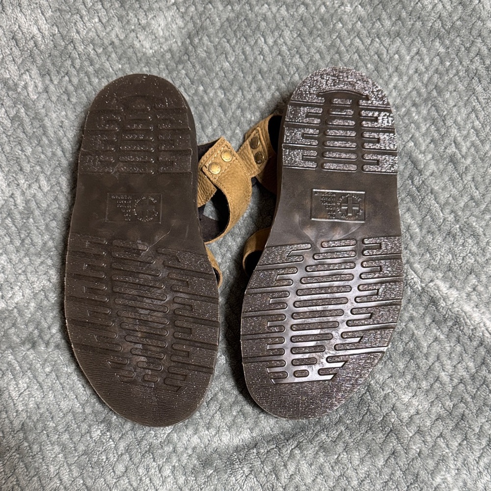 Dr. Martens Brown Suede Strappy Sandals - Picture 2 of 4